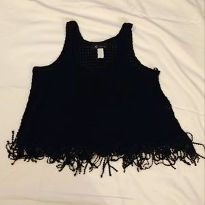 Tank top with fringe